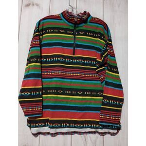 Chaps Shirt Ladies 1x‎ Green Aztec Pullover
